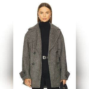 NWT Free People Ari Herringbone Peacoat